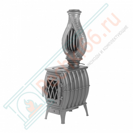 Дымоход конвектор d-150М-130М «Лира» серый (ProMetall)