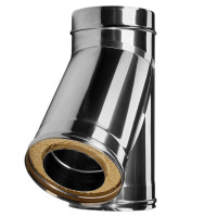 Тройник 45° с изол (НЕРЖ-321/0,8-НЕРЖ-439/0,5) d-300/380 (Дымок-Lux)