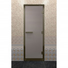 Дверь для хамама в бронзовом профиле, сатин 200x90 (DoorWood) Дверь для хамама в бронзовом профиле, сатин 200x90 (DoorWood)