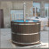 Японская баня Фурако круглая с пластиковой вставкой с внутренней печкой 200х200х120 (НКЗ) в Магнитогорске