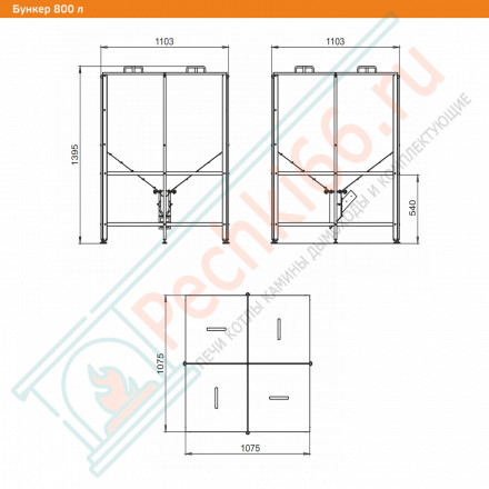 Пеллетная горелка Ray 25 с бункером 800 л (Zota)