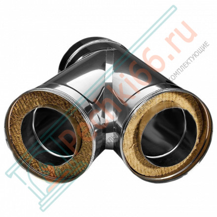 Тройник 45° с изол (НЕРЖ-321/0,5-НЕРЖ-439/0,5) d-130/210 (Дымок-Lux)