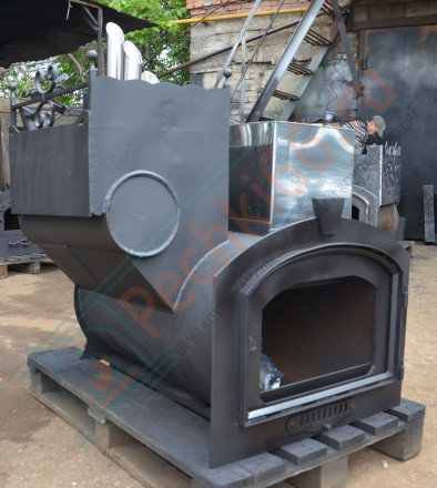 Печь для бани Горыныч 3 (ЗК) со стеклом, под бак 100 л (ТермоСфера)