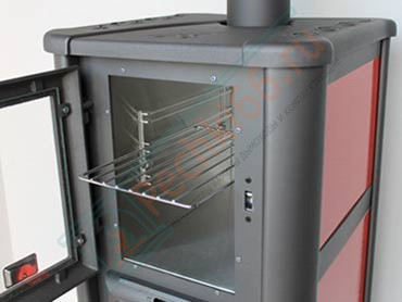 Печь-камин Lederata Plus черная (Tim Sistem) до 180 м3