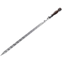 Шампур для люля-кебаб с деревянной ручкой, нерж. ст (400х20х3 мм) Шампур для люля-кебаб с деревянной ручкой, нерж. ст (400х20х3 мм)