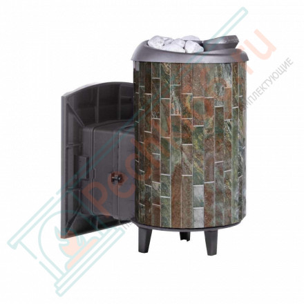 Печь для бани Атмосфера L+, усиленная каменка, ламели «Жадеит» (ProMetall)