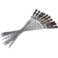 Набор шампуров для люля кебаб L=40 см, с деревянной ручкой, 10 шт Набор шампуров для люля кебаб L=40 см, с деревянной ручкой, 10 шт