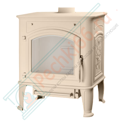 Чугунная печь-камин LCI Premium LUX, Бежевый (Liseo Castiron) до 160м3