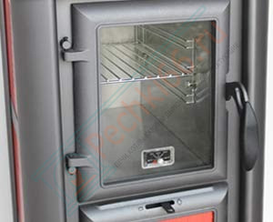 Печь-камин Lederata Plus оранжевая (Tim Sistem) до 180 м3