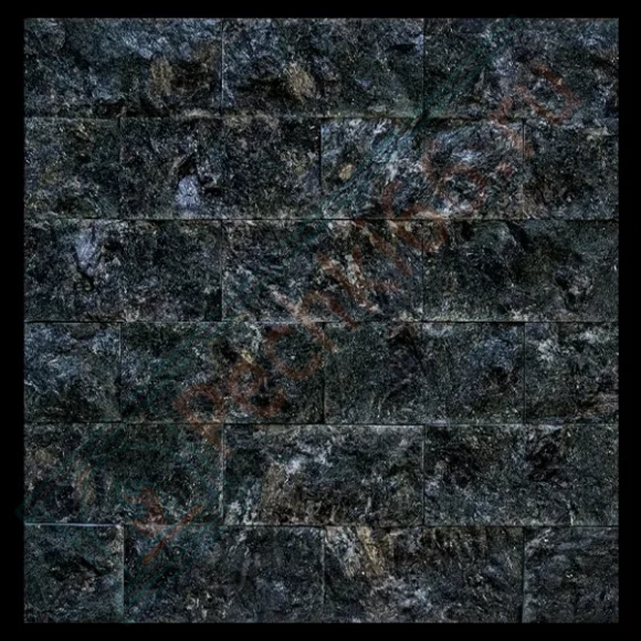 Плитка рваный камень "Серпентенит" 100х50х25мм, упаковка  90 шт / 0,42 м2 в Магнитогорске