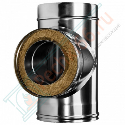 Тройник 90° с изол (НЕРЖ-321/0,8-НЕРЖ-439/0,5) d-130/210 (Дымок-Lux)