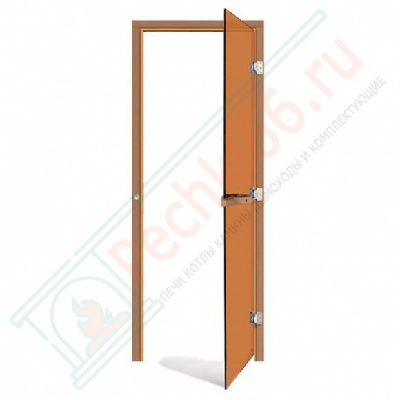 Дверь стеклянная для сауны и бани, бронза, коробка кедр 1900х700 (Sawo) 730-3SGD в Магнитогорске