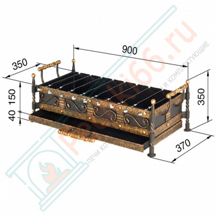 Мангальная вставка большая (Везувий)