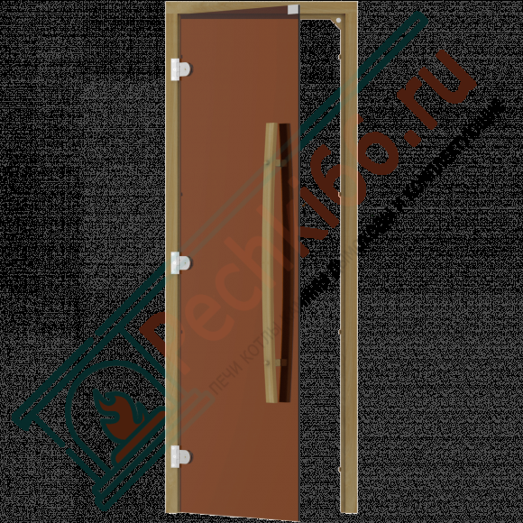 Дверь стеклянная для бани и сауны, бронза, коробка кедр 1900х700 (Sawo) 741-3SGD в Магнитогорске