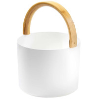Ведро алюминиевое с бамбуковой ручкой Kiulu 2, белое (Kolo)
