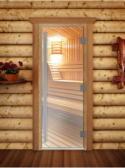 Дверь для бани и сауны Престиж прозрачная, 2100х800 по коробке (DoorWood) в Магнитогорске