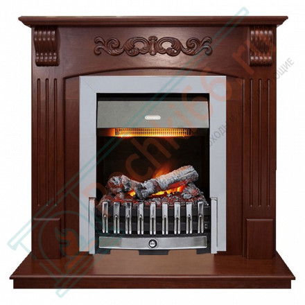 Электрический каминокомплект Sorrento угловой - Орех с очагом Danville Chrome FB2