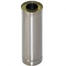 Сэндвич труба для дымохода L=1.0 м (НЕРЖ-439/1,0-ОЦИНК/0,5) d-150/210 (УМК)