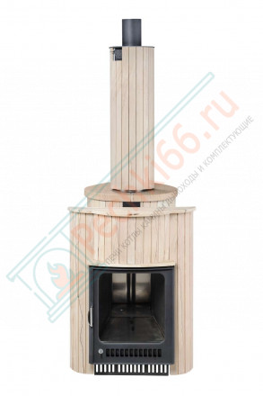 Дровяная банная печь Ферингер Малютка ПФ "Окаменевшее дерево перенесённый рисунок" до 18 м³