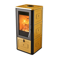 Печь-камин Chari Old Amber, цвет янтарный (MCZ)