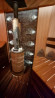 Печь для бани Атмосфера XL+, усиленная каменка, ламели "Окаменевшее дерево" (ProMetall) в Магнитогорске