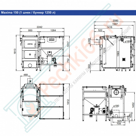 Котел универсальный Maxima 150 (Zota) 150 кВт
