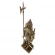 Набор каминный D98051AGK Рыцарь большой (4 предмета, 110 см, античное золото/черный), на подставке в Магнитогорске