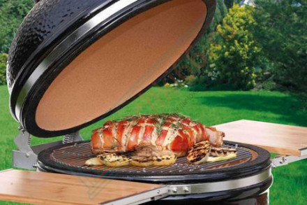 Гриль из керамики с ножками и столиками Le Chef Red (Monolith)