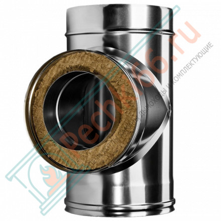 Тройник 90° с изол (НЕРЖ-321/0,5-НЕРЖ-439/0,5) d-130/210 (Дымок-Lux)