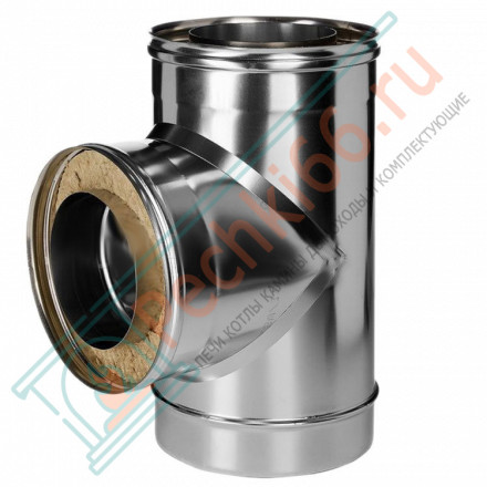 Тройник 90° с изол (НЕРЖ-321/0,5-НЕРЖ-439/0,5) d-130/210 (Дымок-Lux)