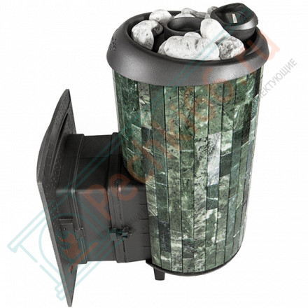 Печь для бани Атмосфера XL+, усиленная каменка, ламели "Змеевик" (ProMetall)