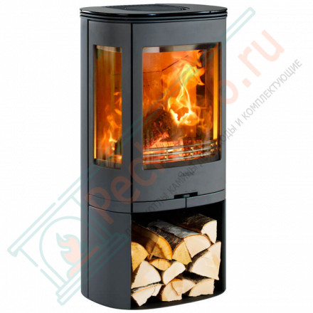 Печь-камин 850:4 Style, верх черное стекло, сталь, цвет черный (Contura)