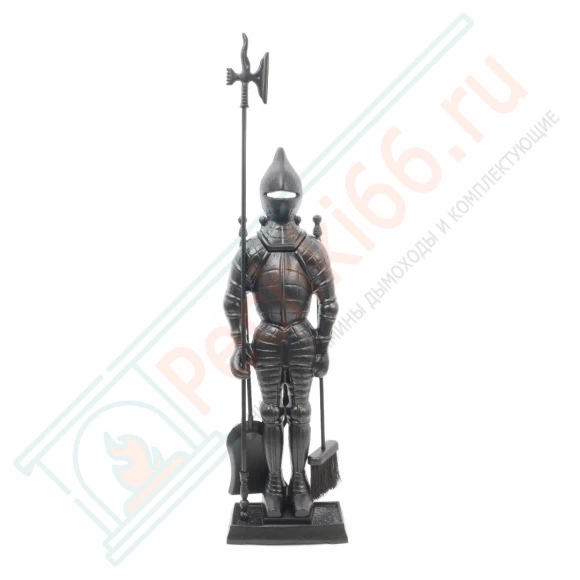 Набор каминный D98051BK Рыцарь большой (4 предмета, 110 см, черный), на подставке в Магнитогорске