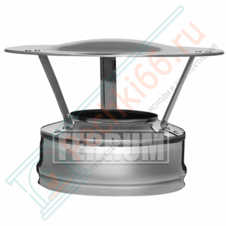 Оголовок для сэндвич дымохода (НЕРЖ-430/0,5-НЕРЖ-430/0,5) d-80/160 (Ferrum GS)