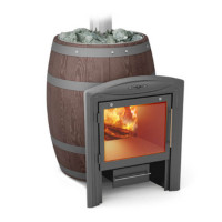 Печь для бани Вариата Inox Витра Баррель палисандр (T.M.F) до 18 м3 Печь для бани Вариата Inox Витра Баррель палисандр (T.M.F) до 18 м3