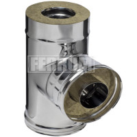 Сэндвич тройник 90° (НЕРЖ-430/0,8-НЕРЖ-430/0,5) d-180/280 (Ferrum HF) Сэндвич тройник 90° (НЕРЖ-430/0,8-НЕРЖ-430/0,5) d-180/280 (Ferrum HF)