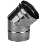 Отвод 45° без изол (НЕРЖ-321/0,8) d-120 (Дымок-Lux) Отвод 45° без изол (НЕРЖ-321/0,8) d-120 (Дымок-Lux)