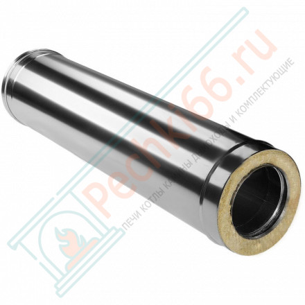 Сэндвич труба для дымохода L=1000 (НЕРЖ-321/0,8-НЕРЖ-439/0,5) d-250/330 (Дымок-Lux)