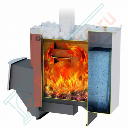 Печь для бани Сахара-10 ЛБ (2018), с баком 33 л (Теплодар)