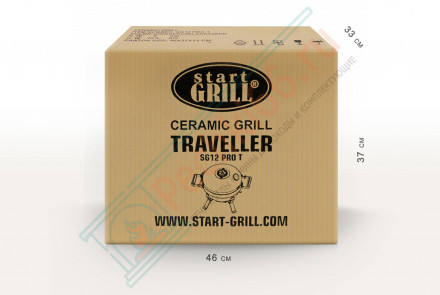 Керамический гриль TRAVELLER SG12 PRO T, 30,5 см / 12 дюймов (зеленый) (Start Grill)