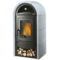 Печь-камин с духовкой Stefany Forno, цвет серый (La Nordica)