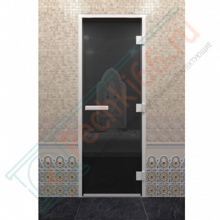 Стеклянная дверь DoorWood Хамам Графит 1900х710 (по коробке)