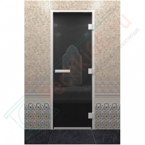 Стеклянная дверь DoorWood Хамам Графит 1900х710 (по коробке) в Магнитогорске