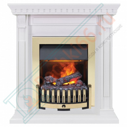 Каминокомплект Orlean - Белый дуб с очагом Danville Brass FB2