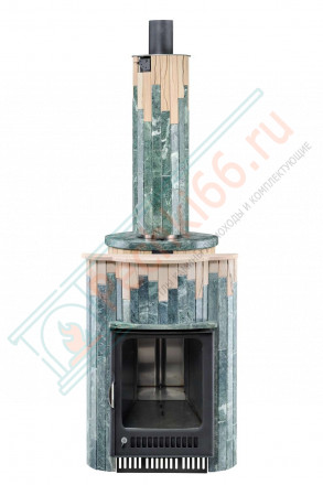 Дровяная банная печь Макси ПФ "Змеевик + Окаменевшее дерево"(Ферингер)