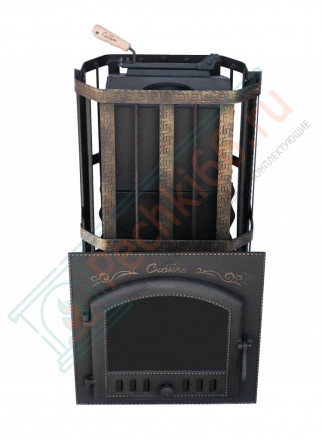 Банная печь "Сибирь-40" (дверка 545х545) с закрытой каменкой (Сибирь-Премиум)