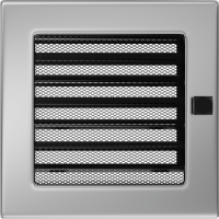 Вентиляционная решетка для камина с жалюзи 170х170, никелированная (FireWay)