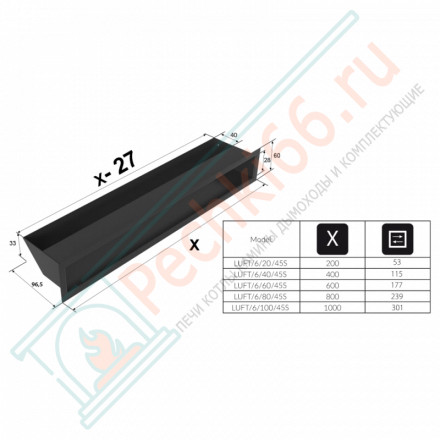 Решетка Luft 6х20 стальная (Kratki)