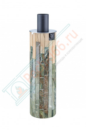 Дымоход - экономайзер Жадеит + Окаменевшее дерево, d-115, L=1000 мм (Feringer)