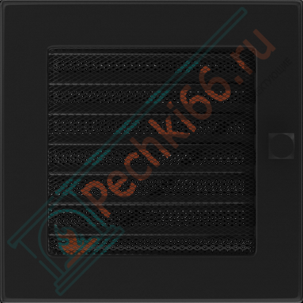 Вентиляционная решетка для камина с жалюзи 170х170, черная (FireWay)